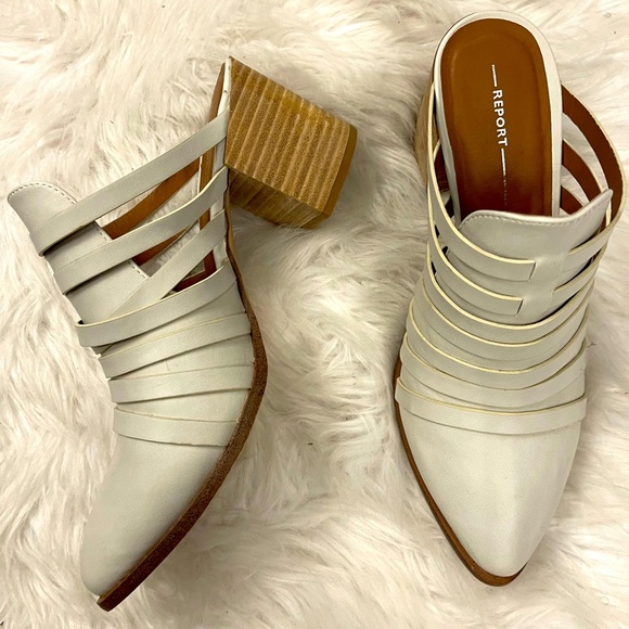 SOLD!!! Size 10 - Report Stylish Block Heel Mules - Picture 4 of 9